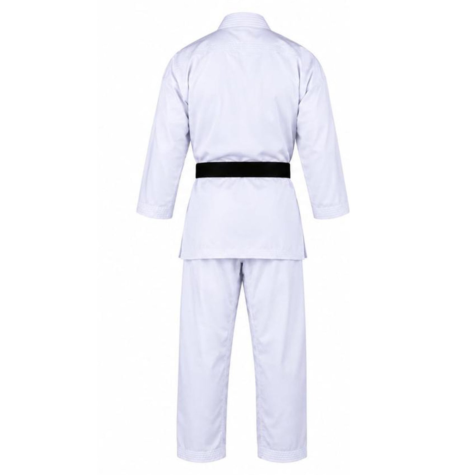 Karate Uniform / Martial Arts Gi – White with Black Belt - Image 3